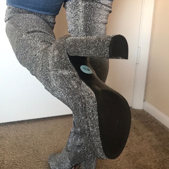 Silver high waist boots - Picture 5 of 5